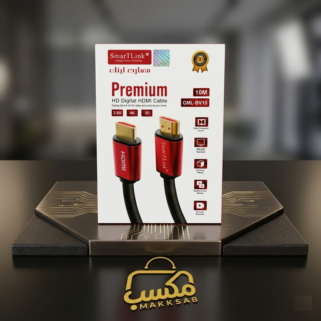 كابل HDMI بريميوم عالي الدقة 4K GML-BV10 (طول 10M)