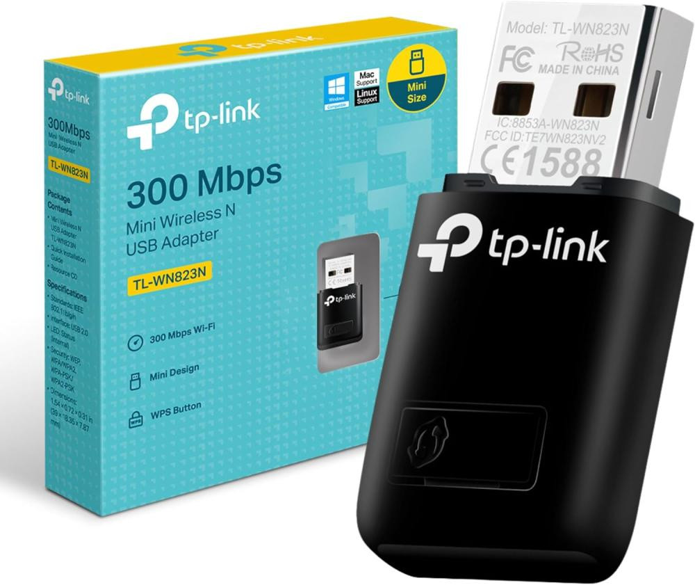 محول واي فاي USB نانو 300 ميجابت – TP-Link TL-WN823N
